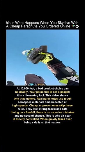 Testing Cheap Parachute 😱 From Amazon 8 #skydiving #skydive #safety