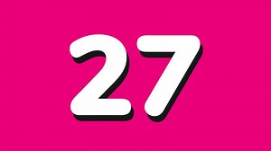 Download 30 seconds countdown timer with white number countdown on pink background for free