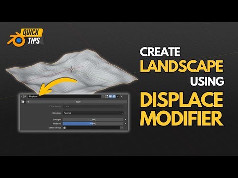 Create 3D Landscape Using​​ Displace Modifier | Blender Tips