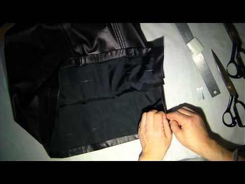 How to Hem Leather Skirt better then original[part 1]