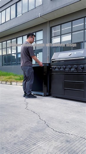 Outdoor Kitchen with Modular Design #mobilekitchen #movableoutdoorkitchen#customoutdoorkichen#outdoorliving#outdoorcooking