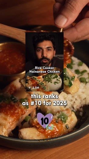 Raunak Sunder on Instagram: "BEST OF 2025 #10: Rice Cooker Hainanese Chicken 🔥 Comment “Recipe” and I’ll instantly send you the link to my website which has full recipe details for this & 100+ other recipes 👀 Glass bowl: @cookanyday Blender: @nutribullet Chicken Bouillon: @maggiusa Rice Cooker: @cuckoo_america Sesame Oil: @momofukugoods Mini Dutch oven: @lecreuset Sriracha: @leekumkeeusa Brushed Sauce: @trybachans"