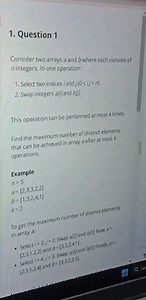 Question 1Consider two arrays a and b where each consists of ... | Filo