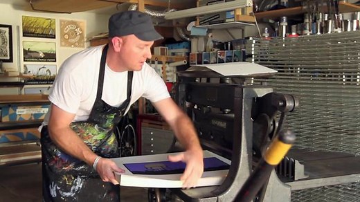 Serigraph Print Process of Jake Early Studio - 'Layers'