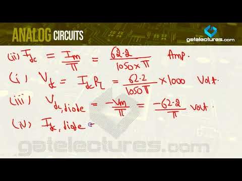 Analog Electronics 05 Half Wave Rectifier Problems