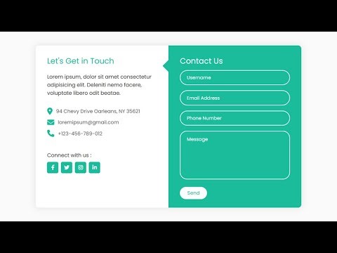 Awesome Contact Form Using HTML _ CSS