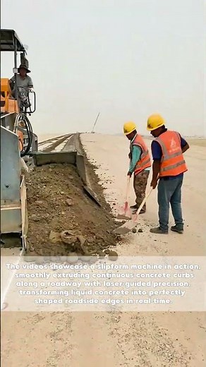 Curb Appeal Mastery: Watch This Slipform Machine Create Perfect Road Edges in One Magical Pass!