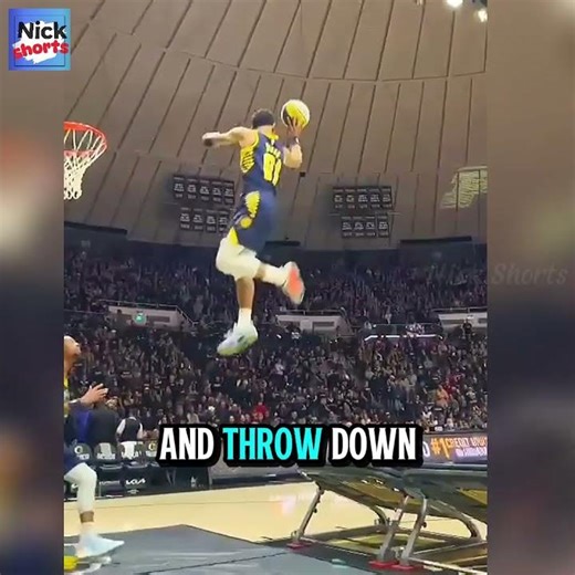 Epic Trampoline Alley Oop Backflip Pass to Spectacular Slam Dunk