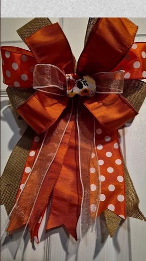 DIY Fall wired bow for door or wreath compilation