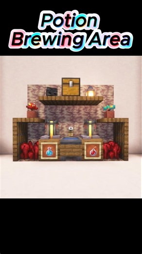 Simple Potion Brewing Area #minecraft #shorts
