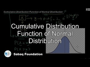 Cumulative Distribution Function of Normal Distribution, Statistics Lecture | Sabaq.pk