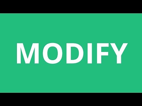 How To Pronounce Modify - Pronunciation Academy