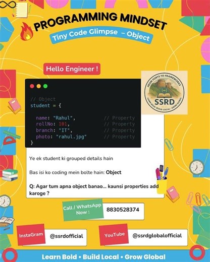 🔥Programming Mindset : Tiny Code Glimpse – Object #Code #Java #Python #FinalYearProject