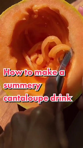 Satisfying Cantaloupe Scraper for Summer Drink Recipe