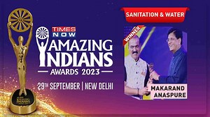 Makarand Anaspure Wins Times Now Amazing Indians Award 2023 Under Sanitation And Water Category