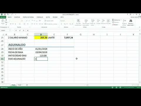CALCULAR AGUINALDO EN EXCEL