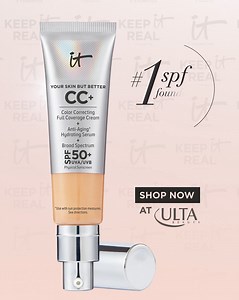 3.8K views · 847 reactions | KEEP IT REAL with the IT Cosmetics CC+ Cream SPF 50+. The #1 SPF Foundation in America. 30K 5 star reviews, IT's the holy grail! | IT Cosmetics | Facebook