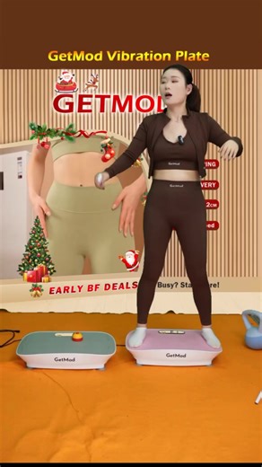 【Free Shipping】【BLACK FRIDAY DEAL】GETMOD Plus size Vibration Plates exercise equipment with LED Display, Brushless Motor for Smooth Operation, Bluetooth Speaker 10 Speed Levels Quiet Motor Home Gym stuff Exercise Machine for Full Body Wellness #1