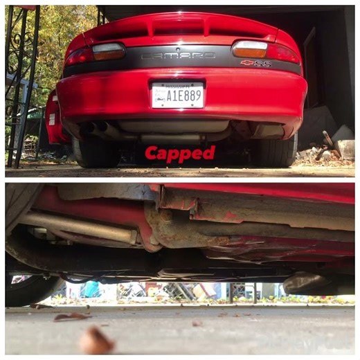 1998 Camaro SS Capped and Uncapped exhaust comparison
