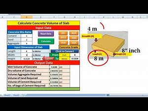 How to calculate concrete materials (Cement, Sand, Aggregate) for slab | Free Excel Sheet Download