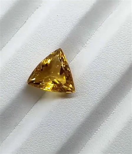 Natural Citrine Gemstone: 5 Ct Trillion Cut Golden Yellow Stone, November Birthstone - Etsy