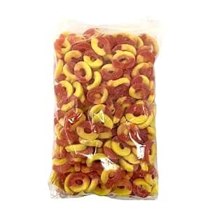 Halal Peach Rings Gummy Candy, Delicious Halal 5lb Bulk Candy Bag, Mouth Watering Peach Gummy Rings, Assorted Fruit Flavors Gummies, Tasty Halal Gummies & Candy Gift for All Occasions