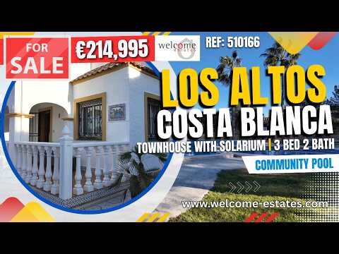 ON SALE! Townhouse with Solarium in Los Altos | 3 bed, 2 bath | Corner plot, drive, great views 🇪🇸