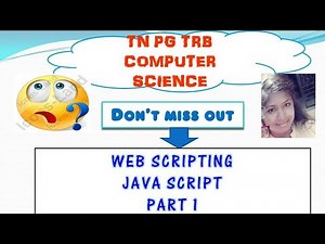 PG TRB Computer Science Web Scripting - Java Script Part 1