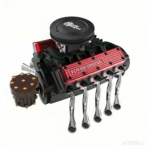A comprehensive display of the TOYAN V8 engine #automobile #gasolineengine #v8 #fyp #foryou #gift