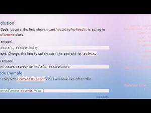 How to Use startActivityForResult in a Class that Extends View