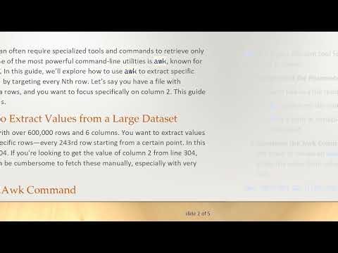 Extracting Column 2 Values Every Nth Row with Awk
