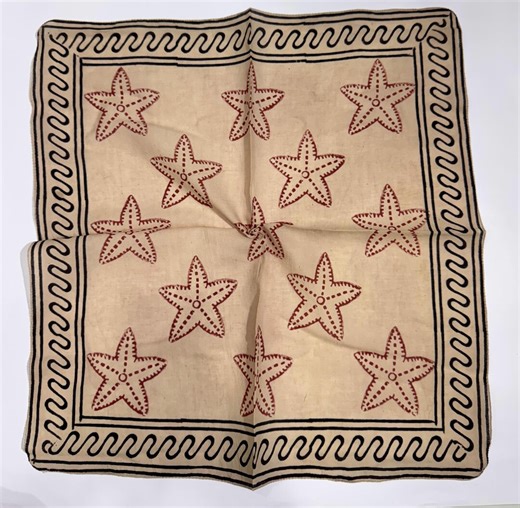 Starfish Pattern Bandana - Etsy
