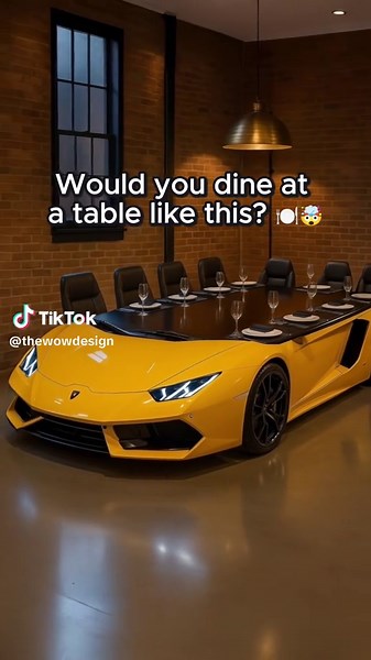 Luxury Dining Table Inspired by Dream Cars
