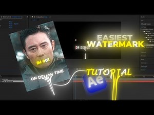 EASIEST WATERMARK || AFTER EFFECTS TUTORIAL