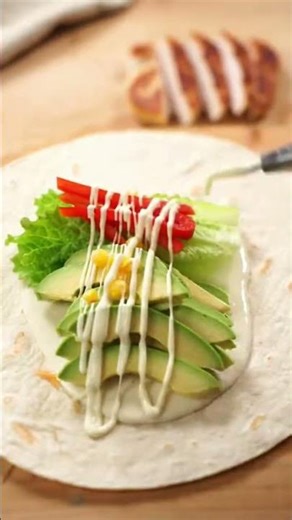 Chicken Wrap ASMR that's actually delicious #asmr #recipe #shorts