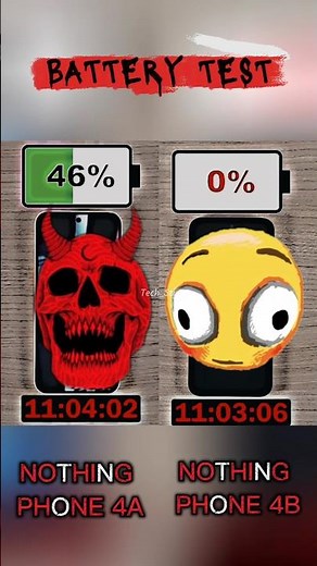 Nothing Phone 4A Vs Nothing Phone 4B battery test #nothing #tech