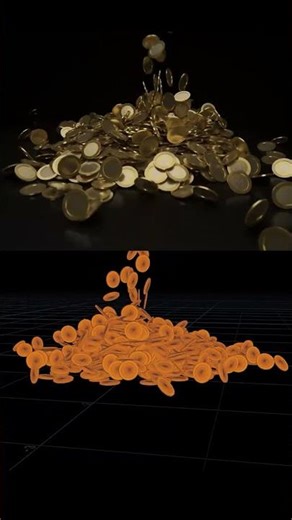 Simulating falling coins in Houdini