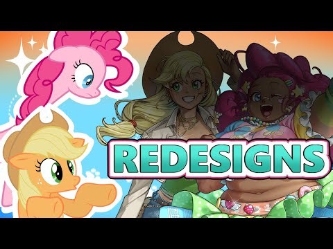 Pinkie Pie and Applejack HUMAN REDESIGNS [2]