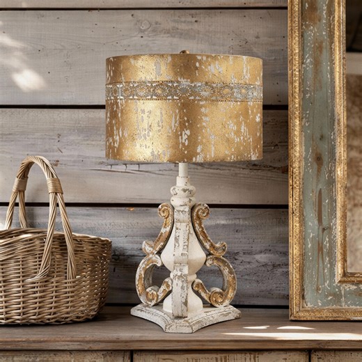 French Country Table Lamp: Shabby Chic Baroque Style - Etsy Australia