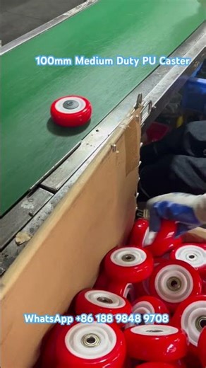 100mm Medium Duty PU Caster #castor #caster #casterwheel #mediumdutycaster #wheel