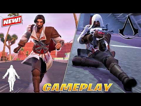 NEW Assassins Creed Ezio Auditore Skin with Hidden Blades Gameplay! Fortnite