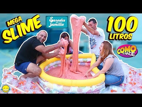 100-Liter Mega Slime in a Pool Fun Moments