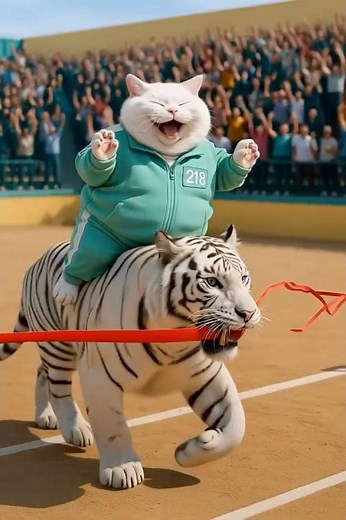 Cat vs Capybara | Rides a Tiger | The Speed Race & Lesson of Effort!