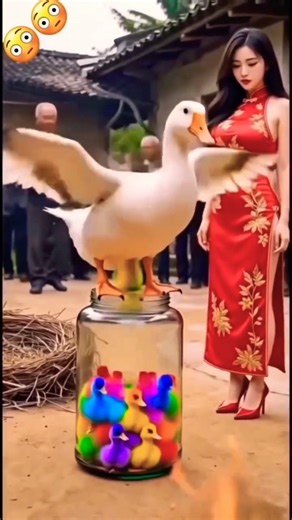 Magical Duck and her Colorful Ducklings! 🦆🌈