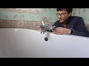 How to fit the taps on a freestanding bath .. with template provided