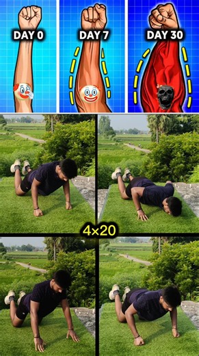 4×20 Push-Up Challenge 🔥 Build Strong Chest, Arms & Shoulders | No Equipment #forearms #workout