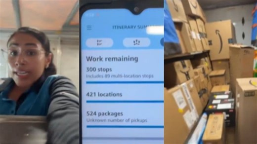 ‘300 stops, over 500 packages, and 100 locations,’ Amazon driver’s shocking routine goes viral