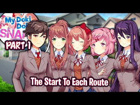 The Start To Each Route!!!!(Part 1)(My Doki Doki SNAFU MOD)