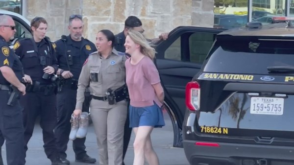 Caught on video: Woman arrested at Alamo Quarry Market after leading troopers on chase