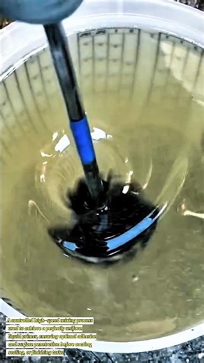 Thorough Blending of Liquid Primer for Surface Treatment – Professional Mixing Technique